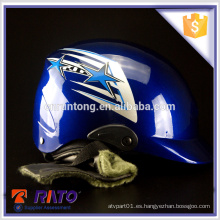 Venta al por mayor azul del casco de la motocicleta de la cara abierta del alto rendimiento